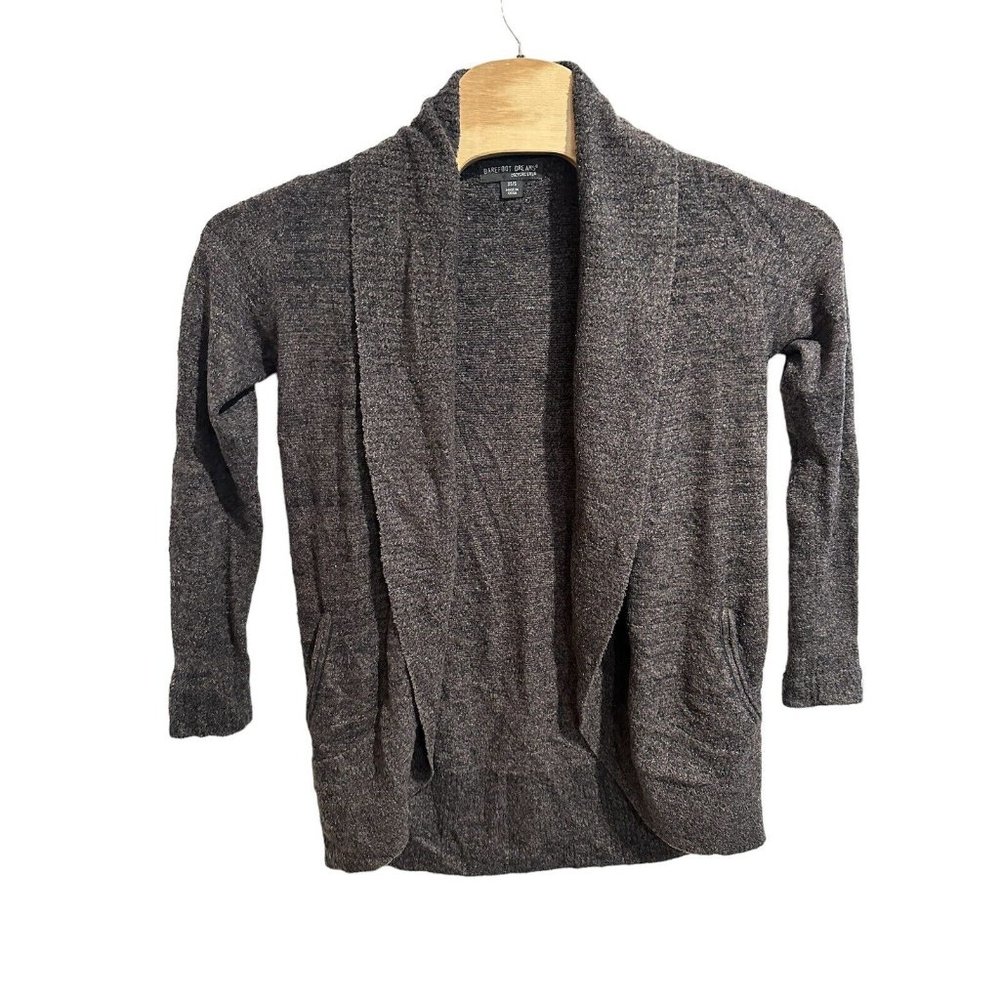 Barefoot Dreams CozyChic Lite Circle Lightweight Open Cardigan‎ Gray Size XS/S